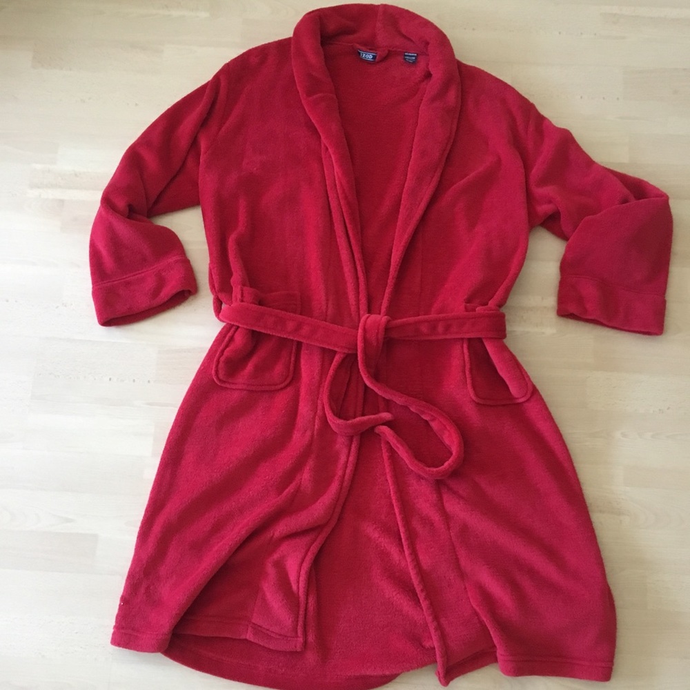 Unisex Plush Robe - One Size - Red